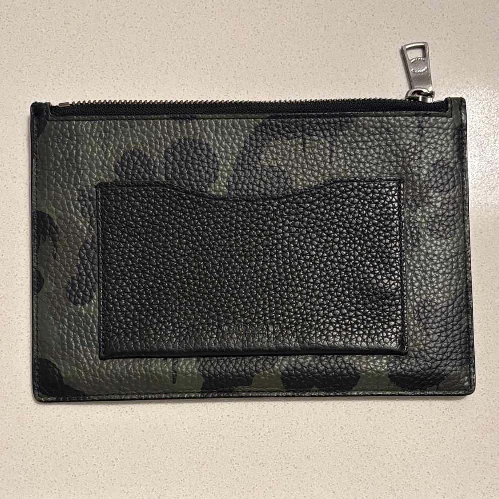 Coach X Baseman Wild Beast Camp Print Pebble Leather Tech Envelope